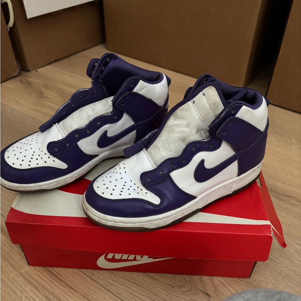 Nike Purple & White High-Top Sneakers